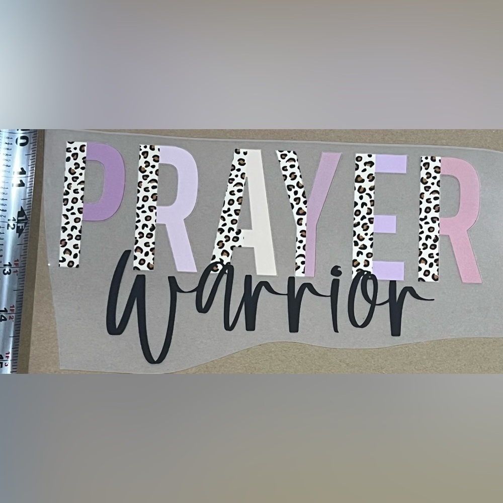 Leopard Print Pray Warrior DTF transfer